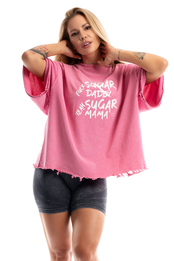 D.N.A Unisex Oversize Crop Tričko SUGAR